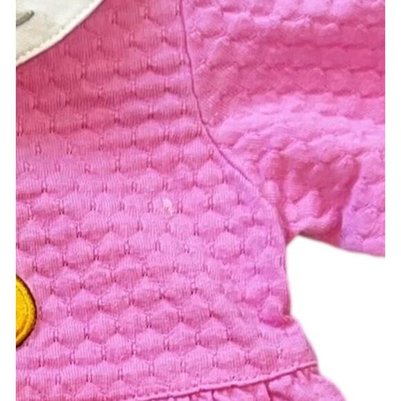 Vintage Disney embroidered Baby Winnie the Pooh Romper Pink Textured 3-6 Months - Picture 7 of 7